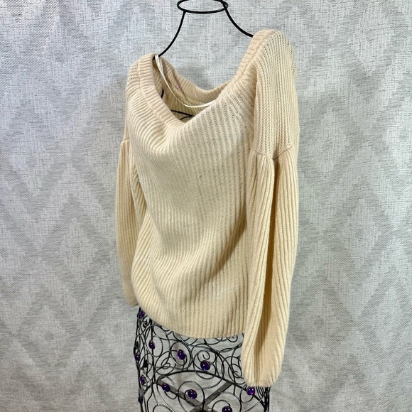 Rebecca Minkoff lottie cream cashmere wool blend sweater size S - Picture 7 of 10